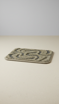 Mossy taupe cat litter mat