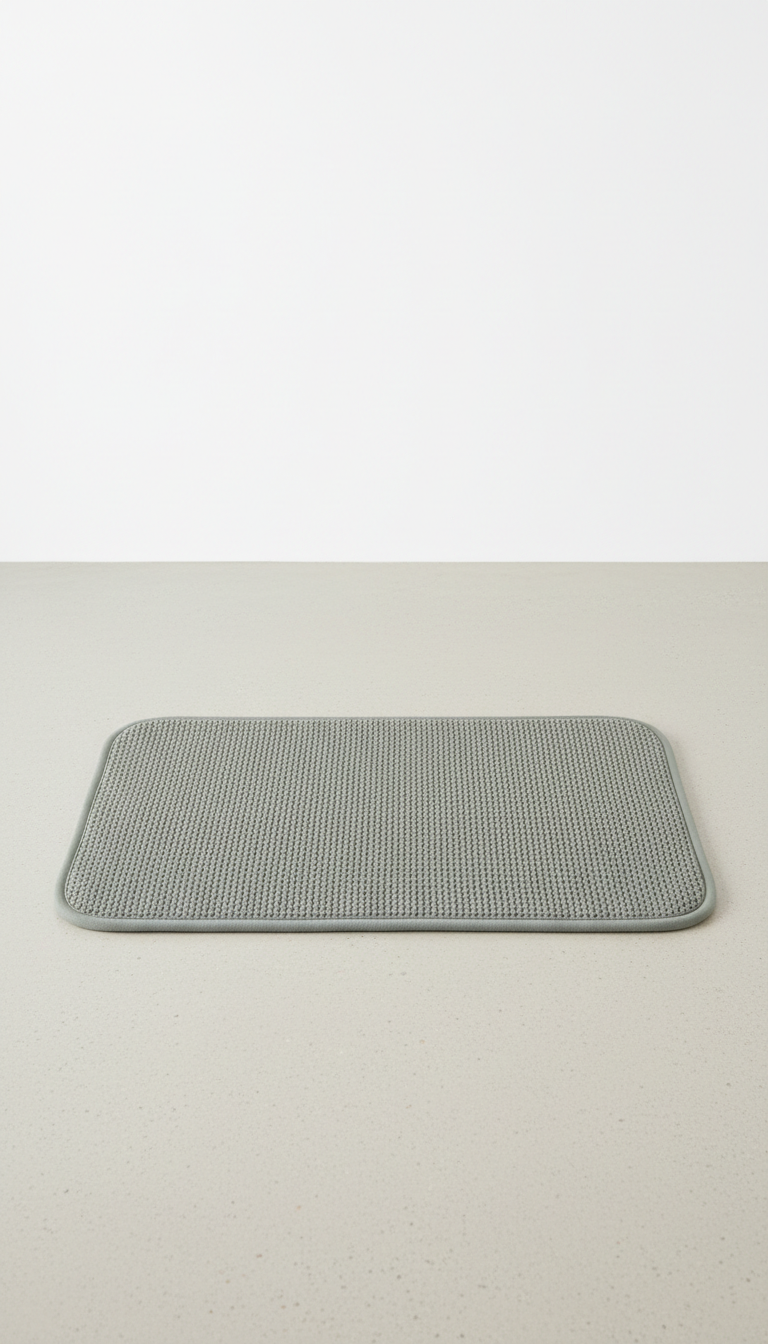 Pebble grey cat litter mat