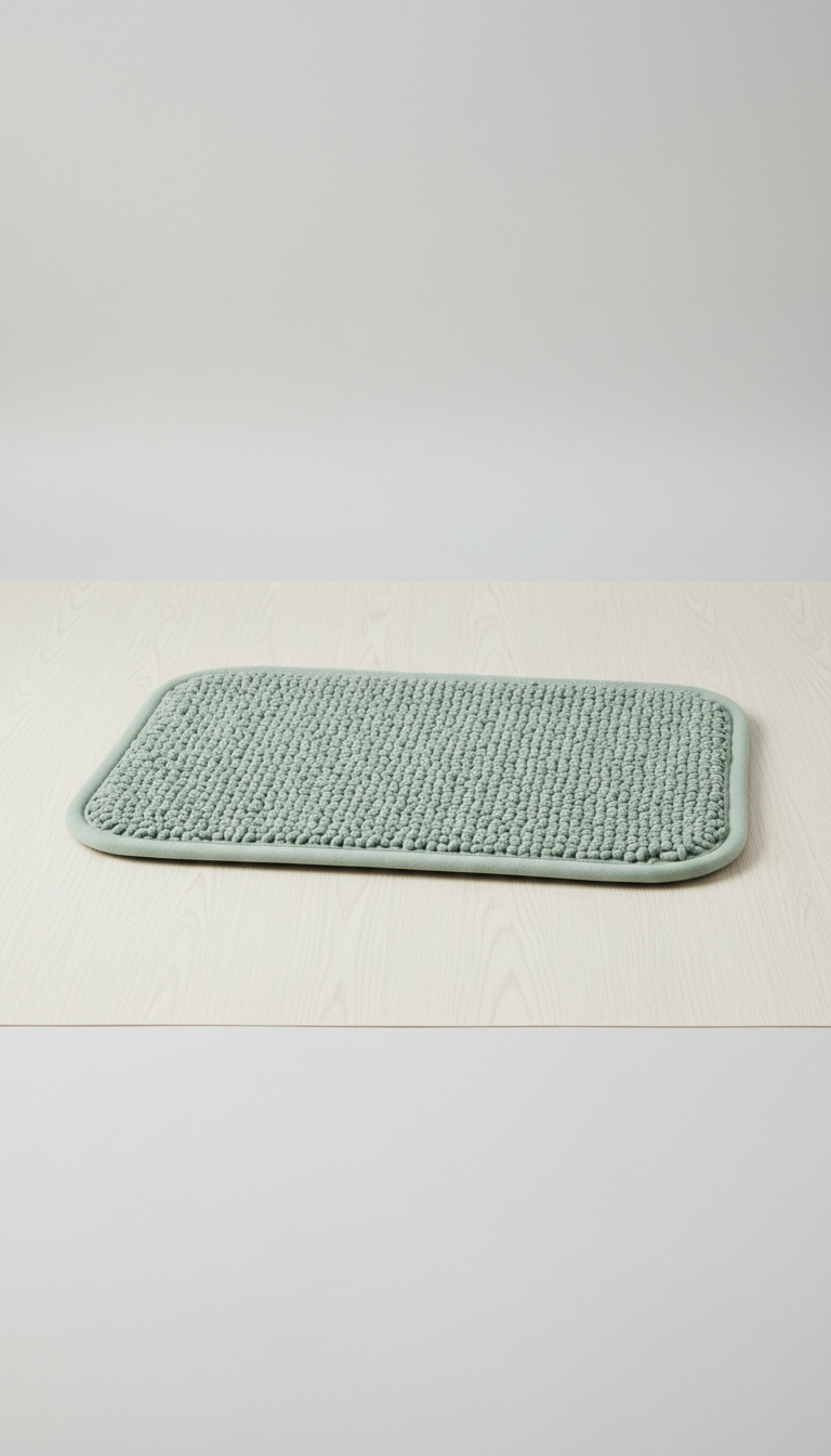 Soft sage cat litter mat